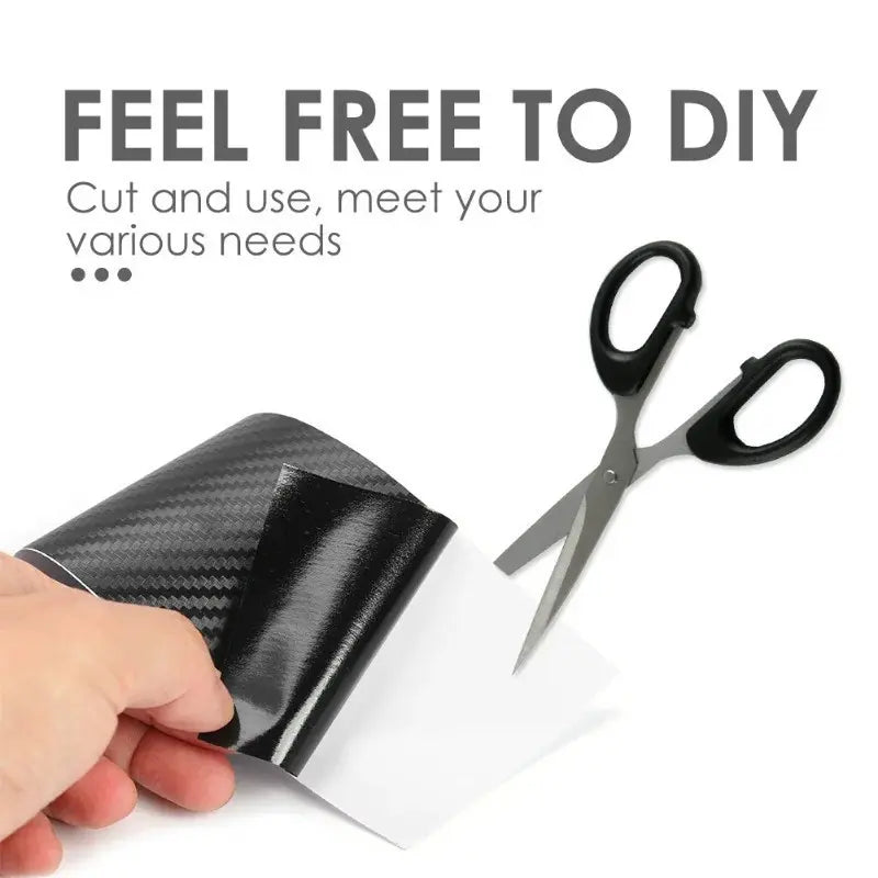 Protective film for car doors – scratch- and impact-resistant 3D carbon fibre vinyl film, self-adhesive backing