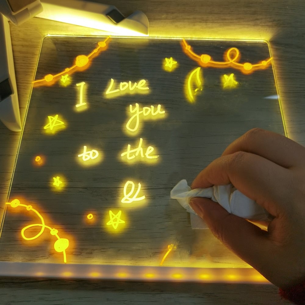 Illuminated LED drawing tablet