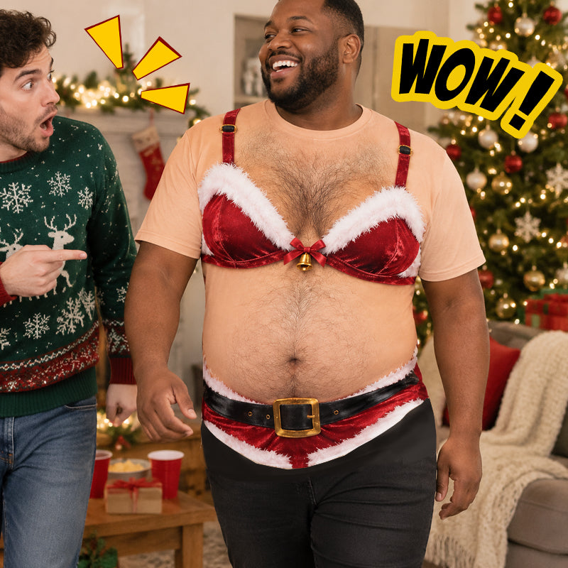 Funny Christmas Santa Shirt – Hilarious Ugly Christmas Sweater for Men