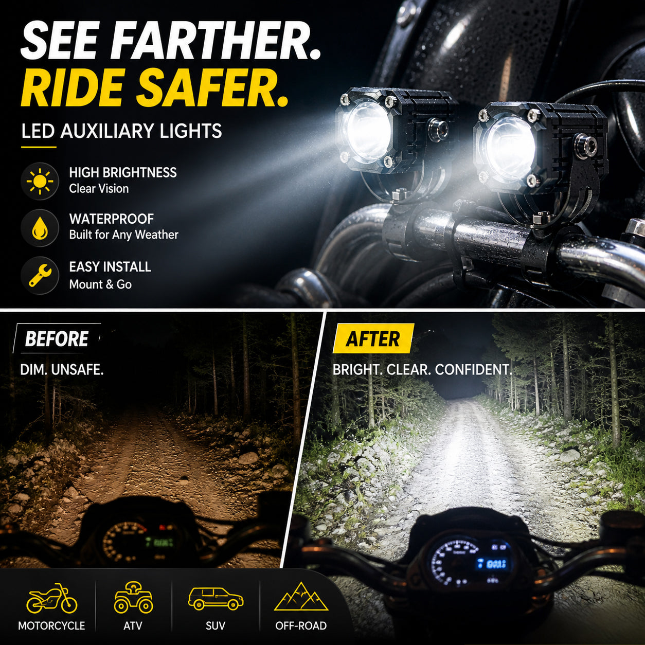 Custom Demon Eye-motorverlichting