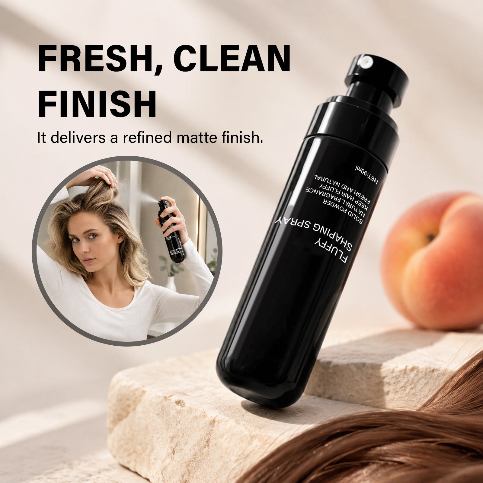 Fluffy Base Spray med frisk mat finish