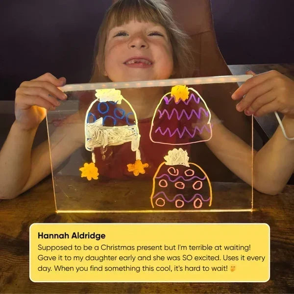 Illuminated LED drawing tablet