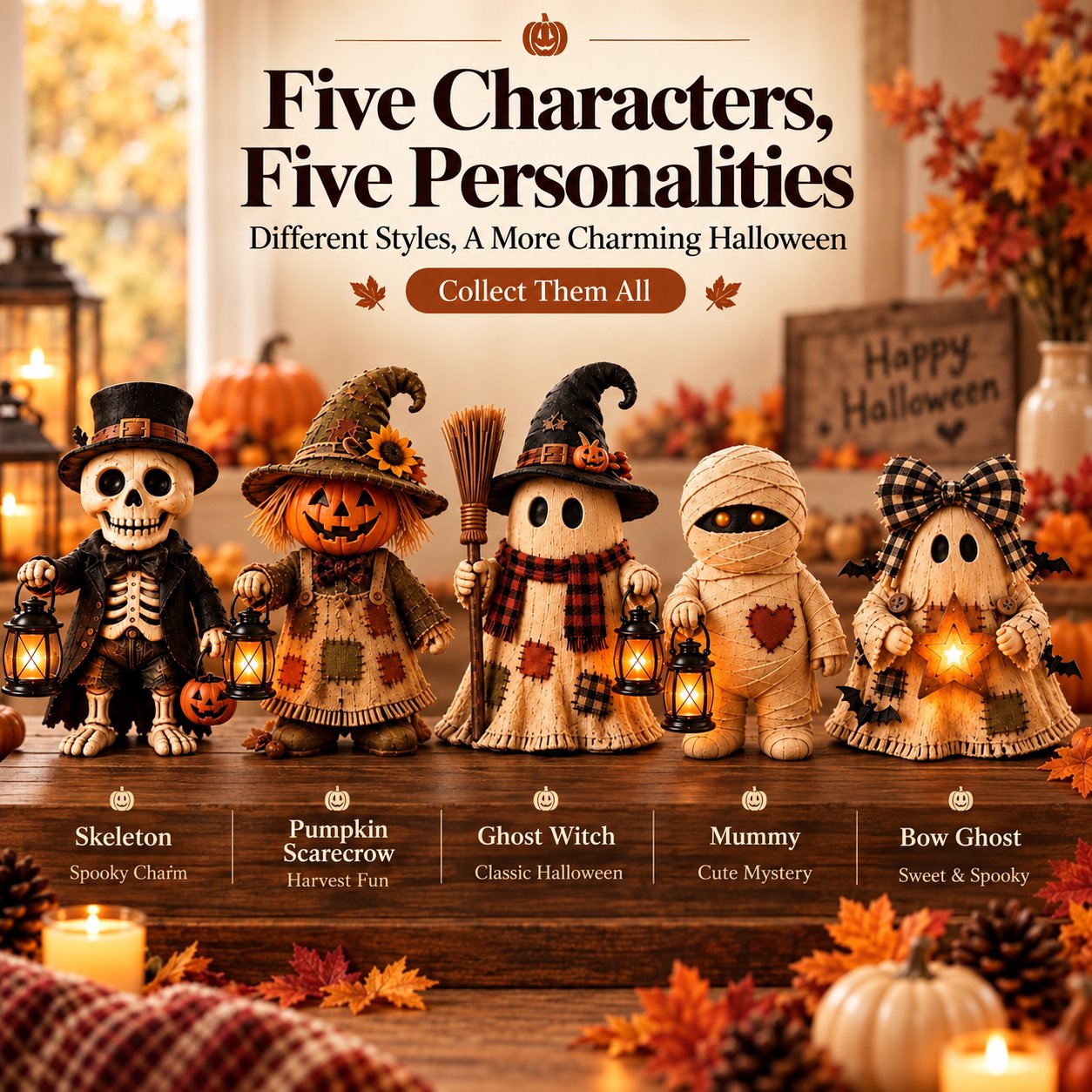 🎃 Light-Up Halloween Figurines – Cute & Spooky Autumn Decorations🎃