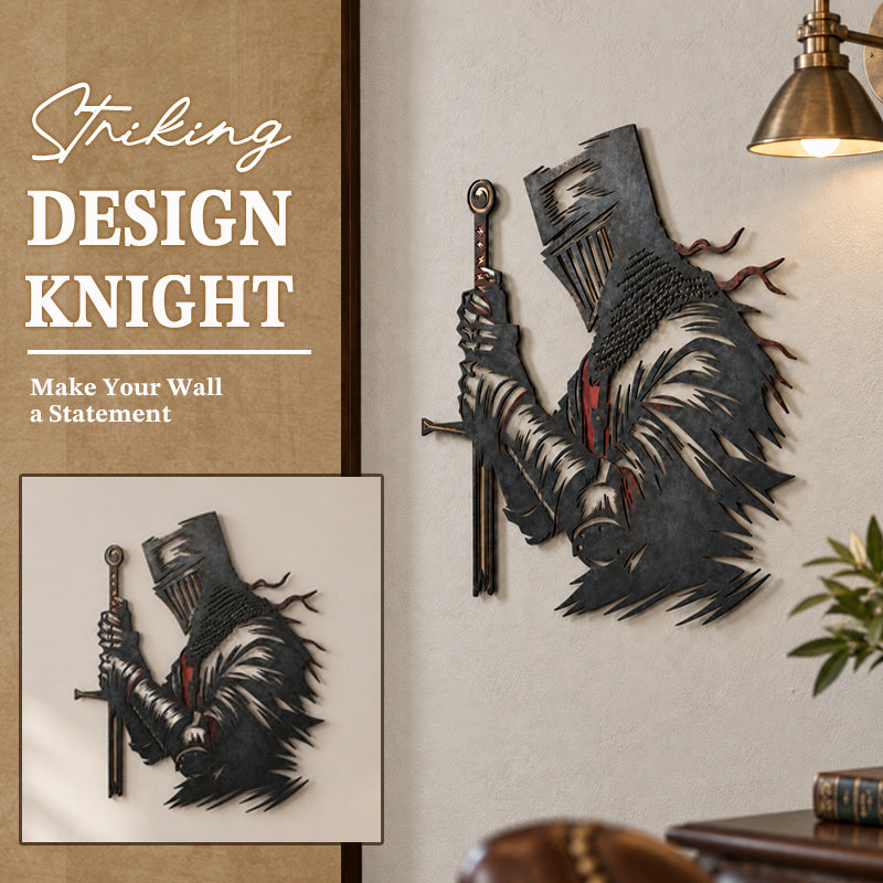 Detailed medieval knight wall decoration
