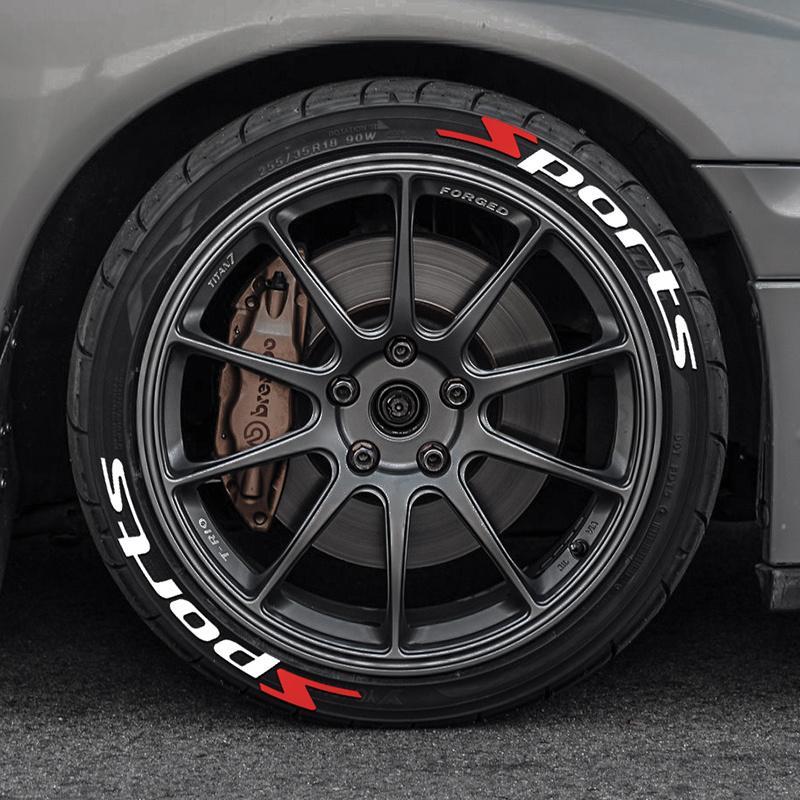 3D tire sidewall decals for cars and motorcycles
