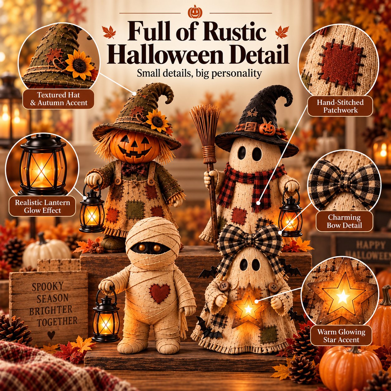🎃 Light-Up Halloween Figurines – Cute & Spooky Autumn Decorations🎃