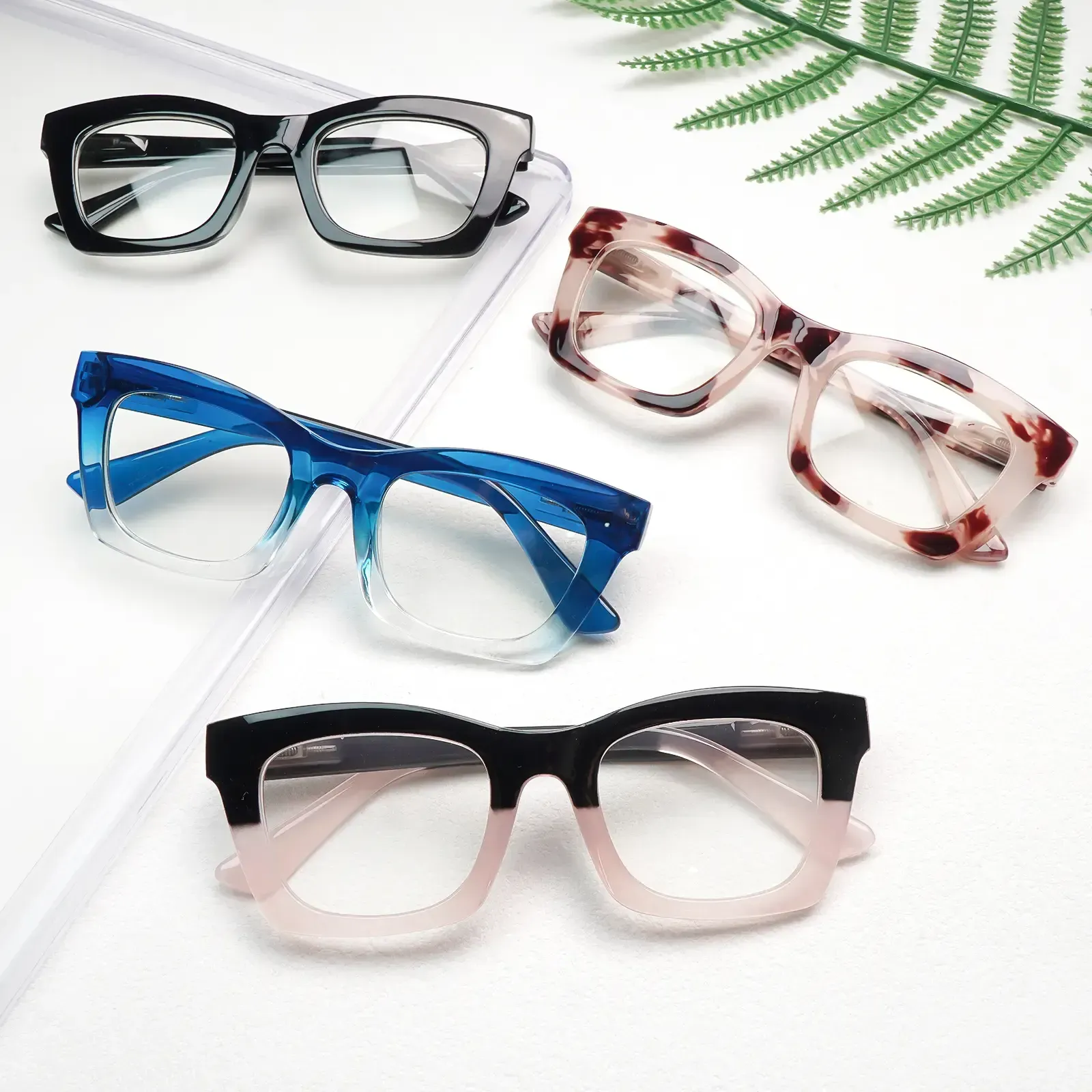 Hot Sale👓Anti Blue Light Glasses Set 4 Pairs Style Unisex Reading Glasses