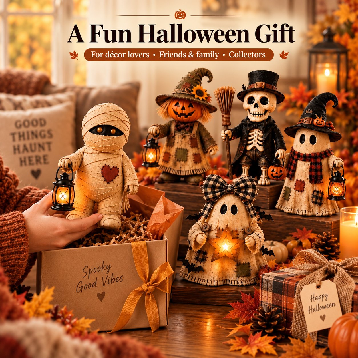 🎃 Light-Up Halloween Figurines – Cute & Spooky Autumn Decorations🎃