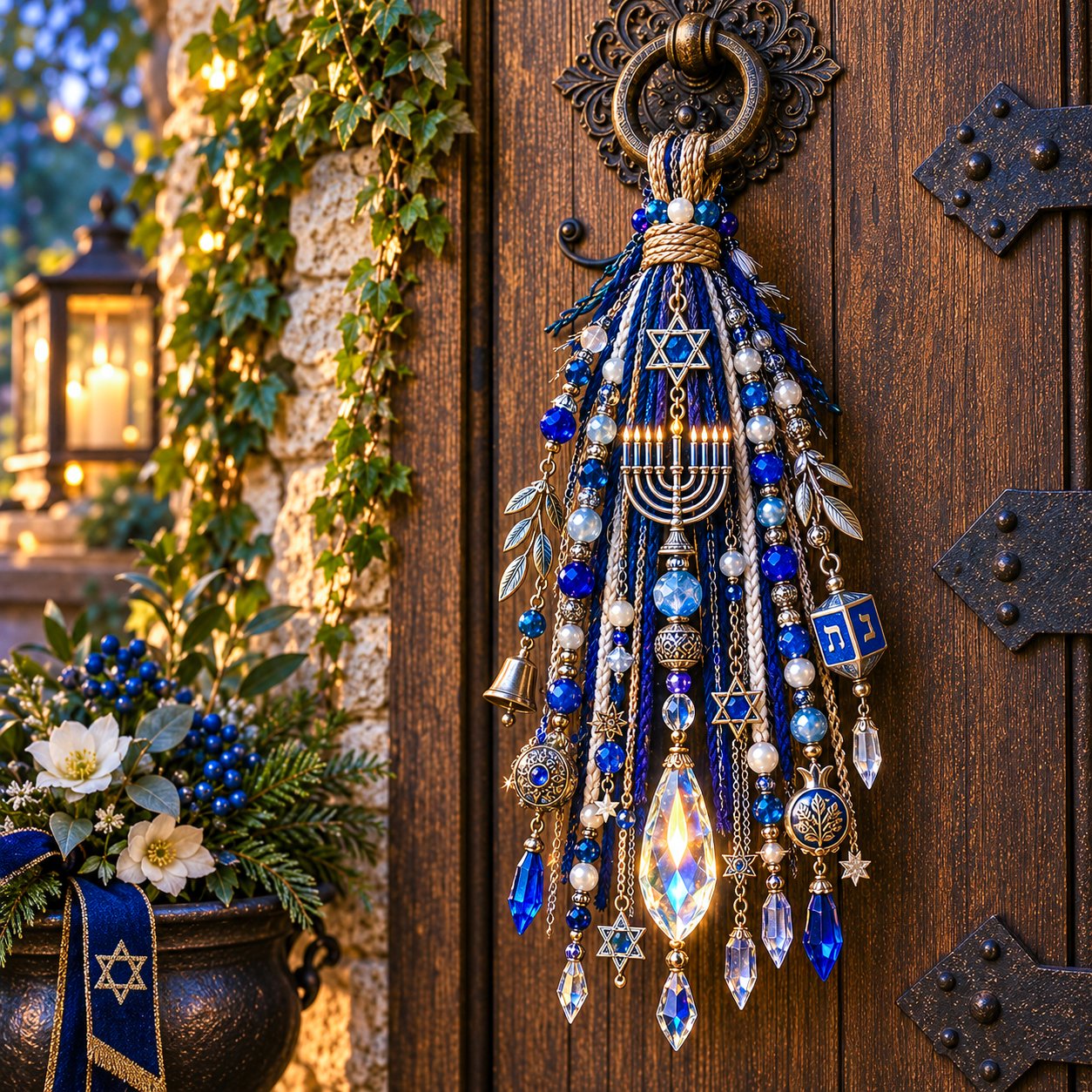 Detailed Hanukkah Festival of Lights decoration