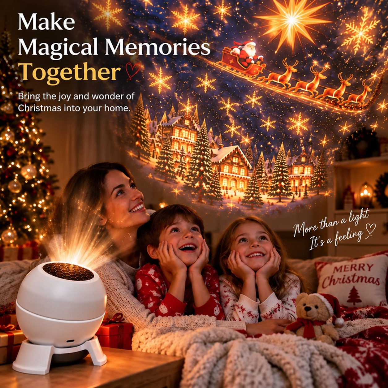 Festive Christmas lighting for family time and seasonal gatherings