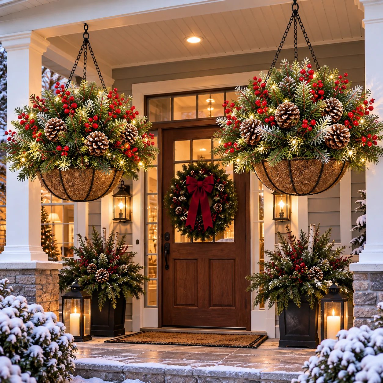 Low maintenance Christmas greenery