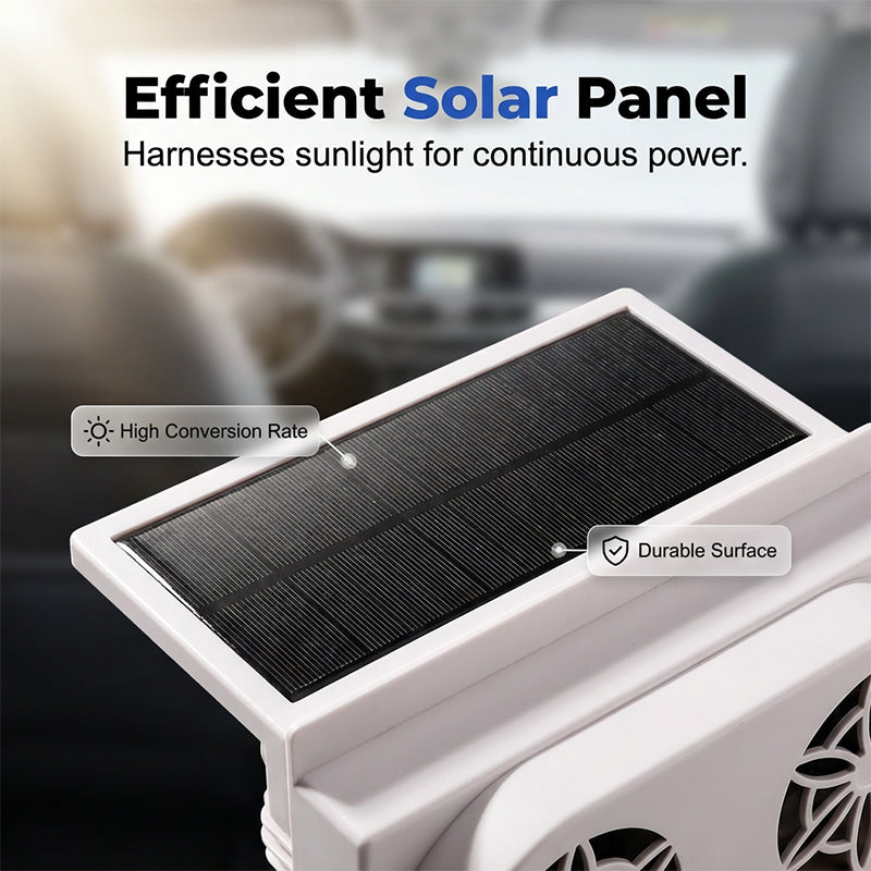 ☀️🚗Get 50% off now🔥Solar-powered car fan – Cool down your car without draining the battery.