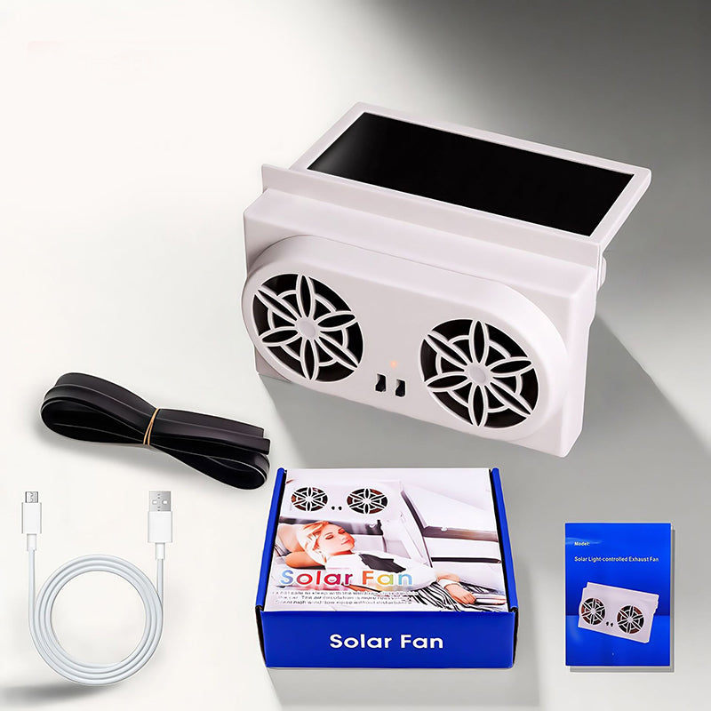 ☀️🚗Get 50% off now🔥Solar-powered car fan – Cool down your car without draining the battery.
