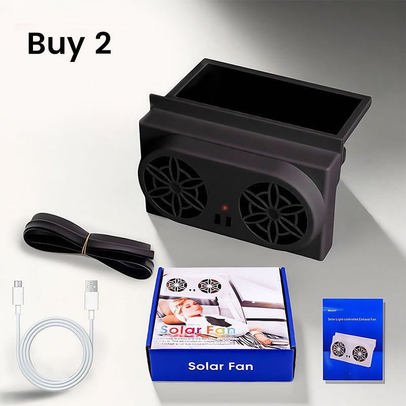 ☀️🚗Get 50% off now🔥Solar-powered car fan – Cool down your car without draining the battery.