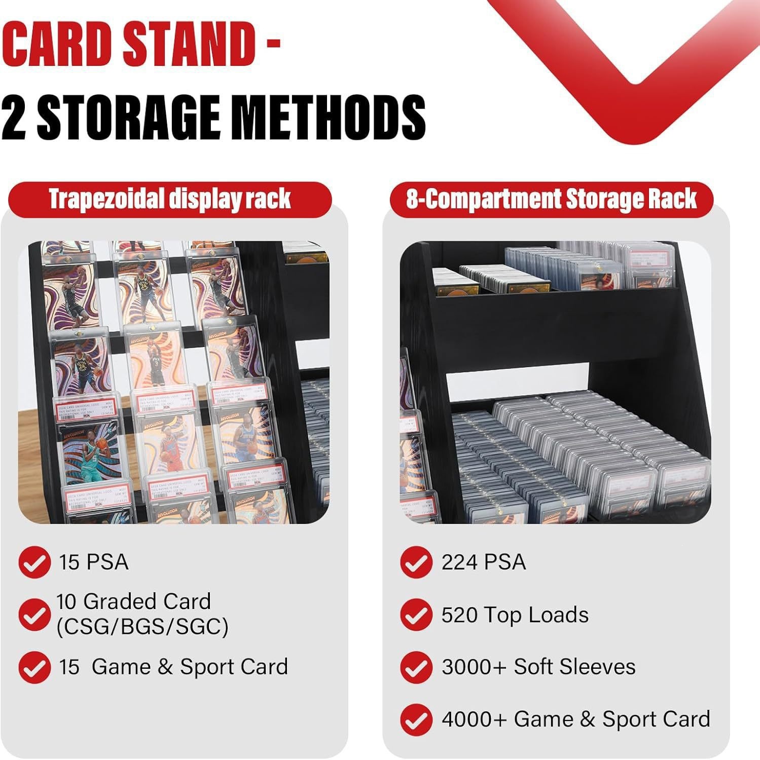 Trading Card Display & Storage Stand