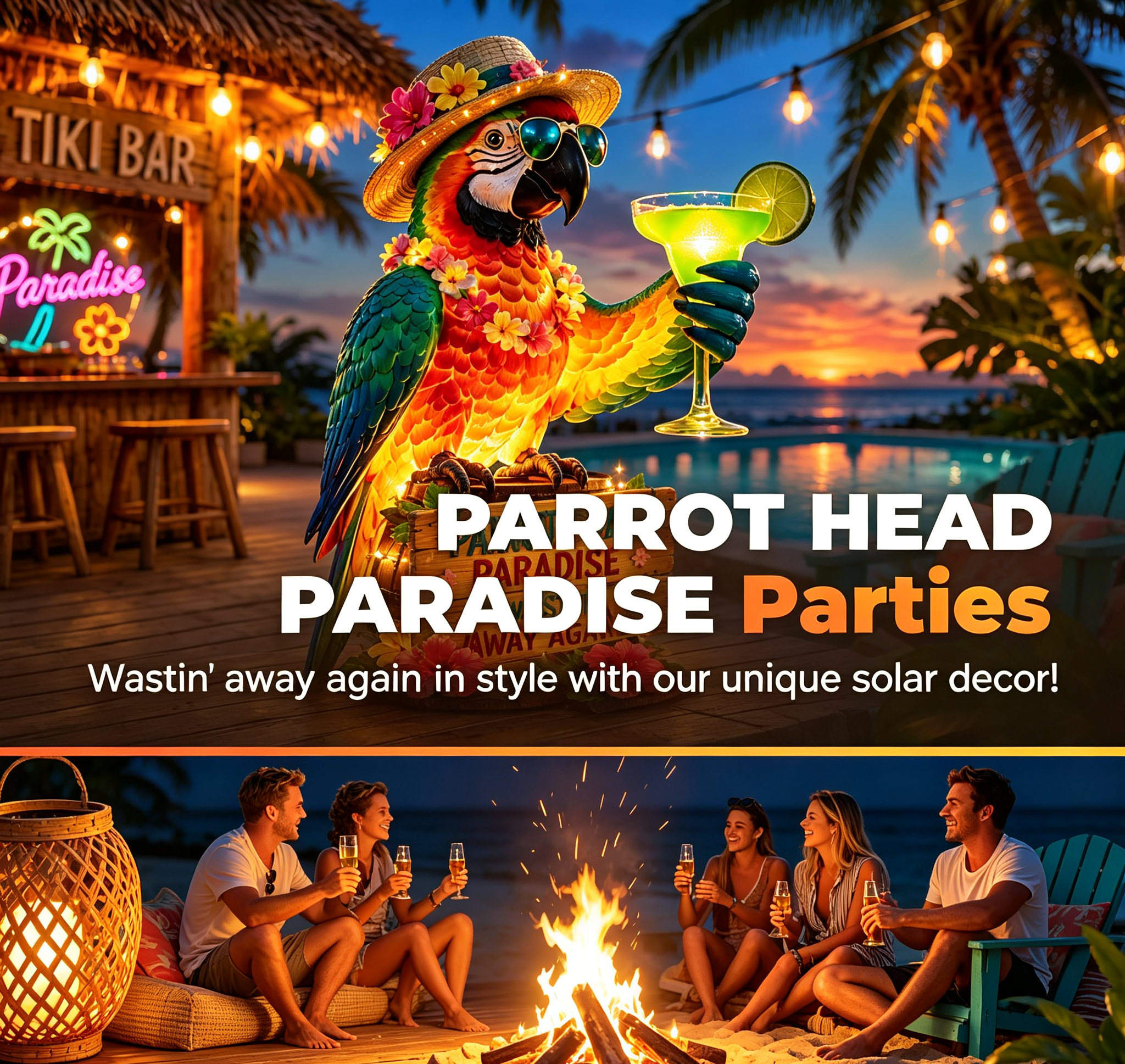 🔥Last Day 70% OFF🔥 - 🌴 Solar-Powered Parrot Garden Light