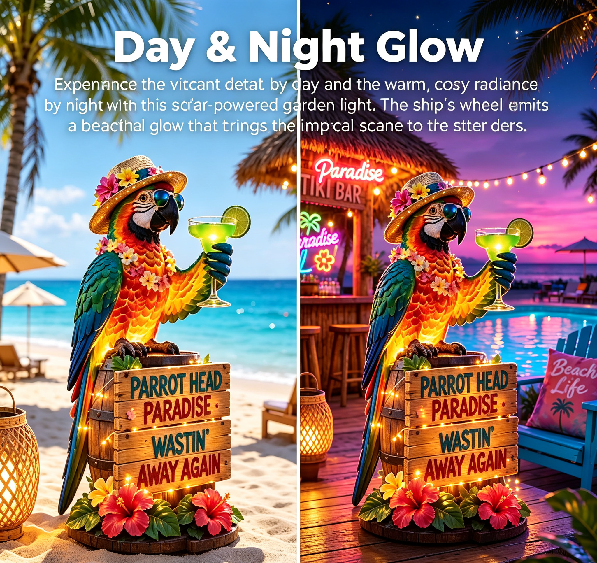 🔥Last Day 70% OFF🔥 - 🌴 Solar-Powered Parrot Garden Light