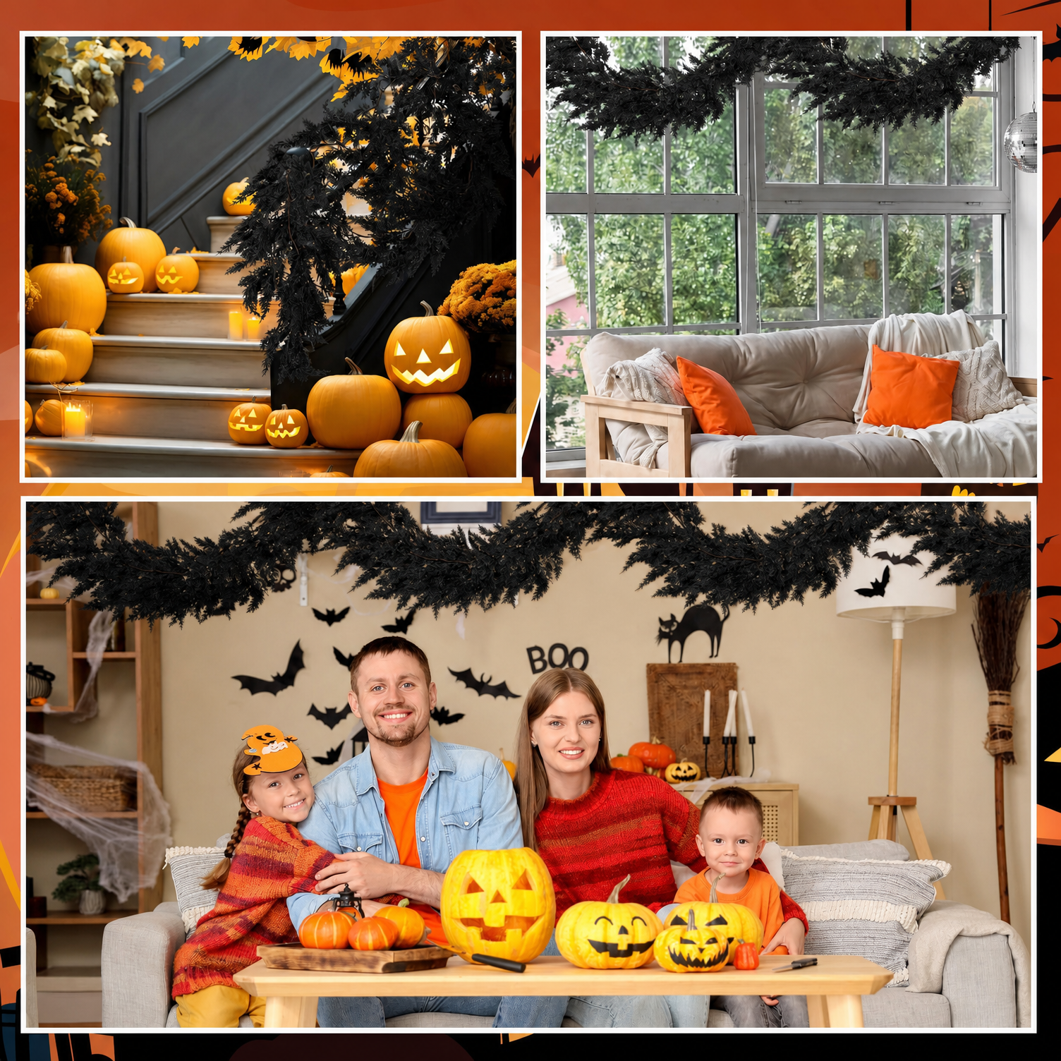 🏆2026 HOT SALE💥🎃 Halloween Fireplace Decor Set 👻