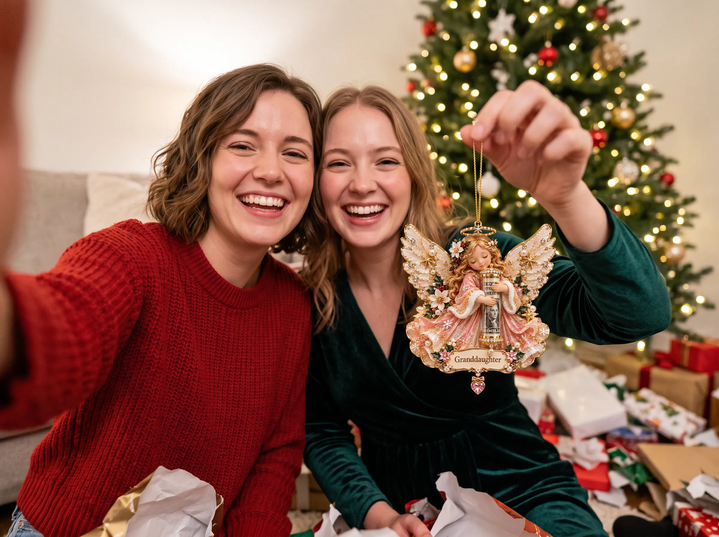 👼 💵3D Angel Christmas Cash Gift Ornament — ✨Turn Cash Into a Christmas Surprise