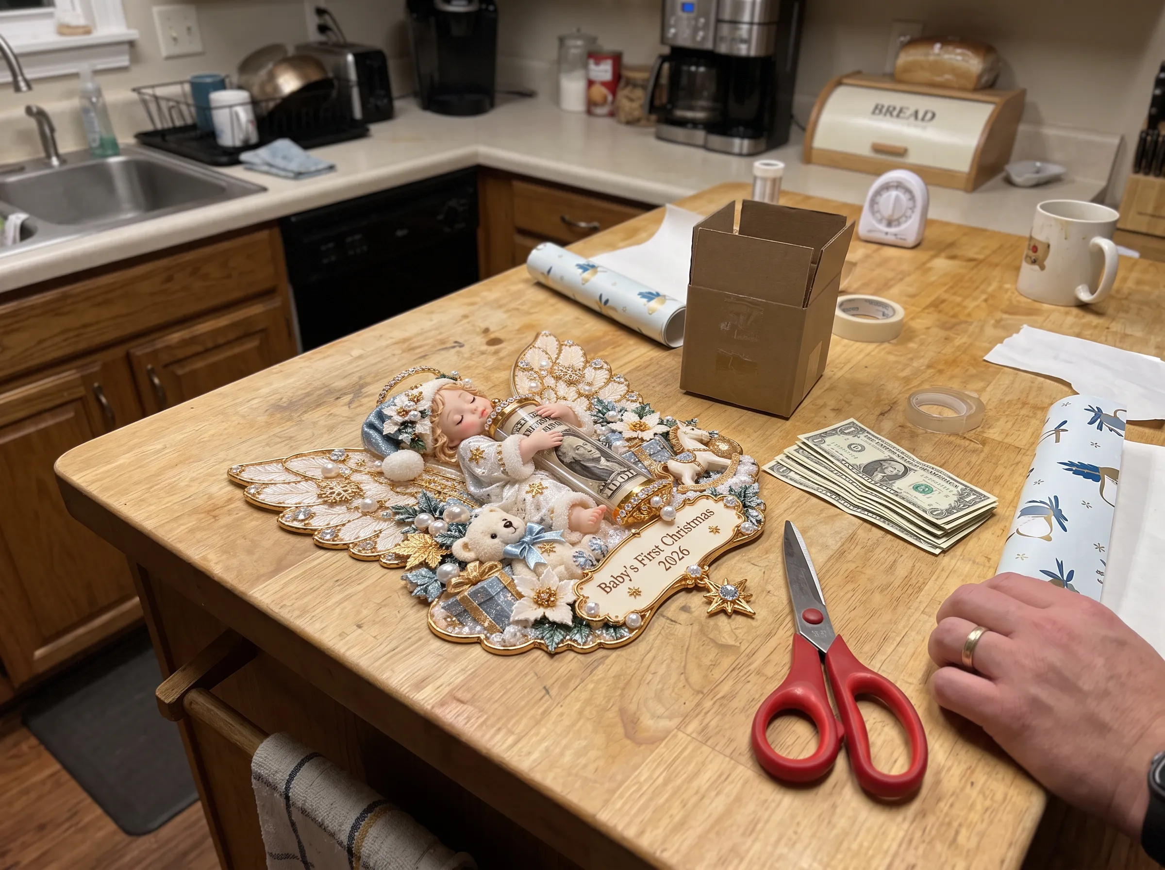 👼 💵3D Angel Christmas Cash Gift Ornament — ✨Turn Cash Into a Christmas Surprise