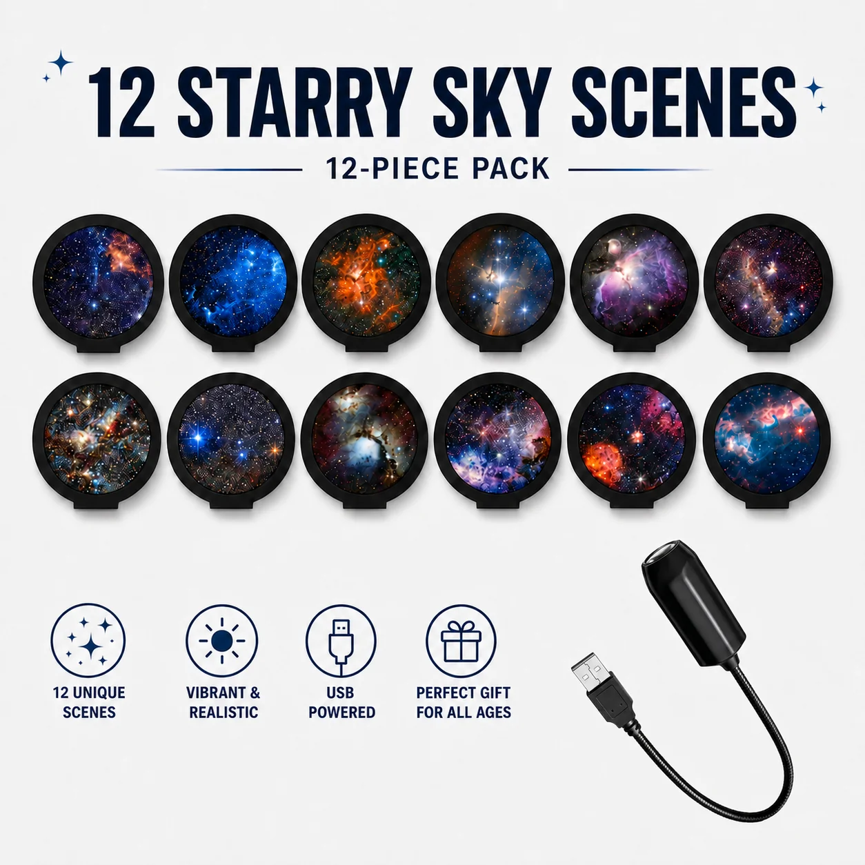 ✨ Plug-&-Play HD Christmas Projector - 6 or 10 Festive Scenes