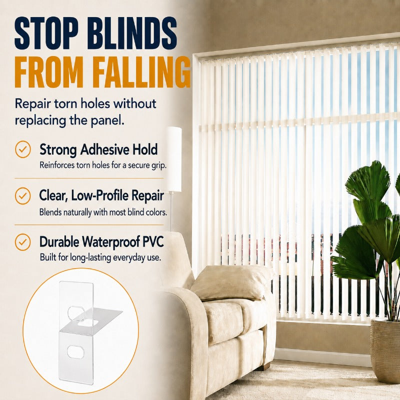 Clear Self-Adhesive Vertical Blind Repair Tabs