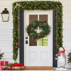 🎄🔥 Pre-lit Christmas Cedar Garland