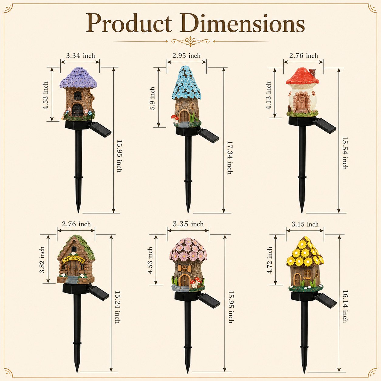 🍄Solar Fairy-Tale Mushroom Cottage Garden Light