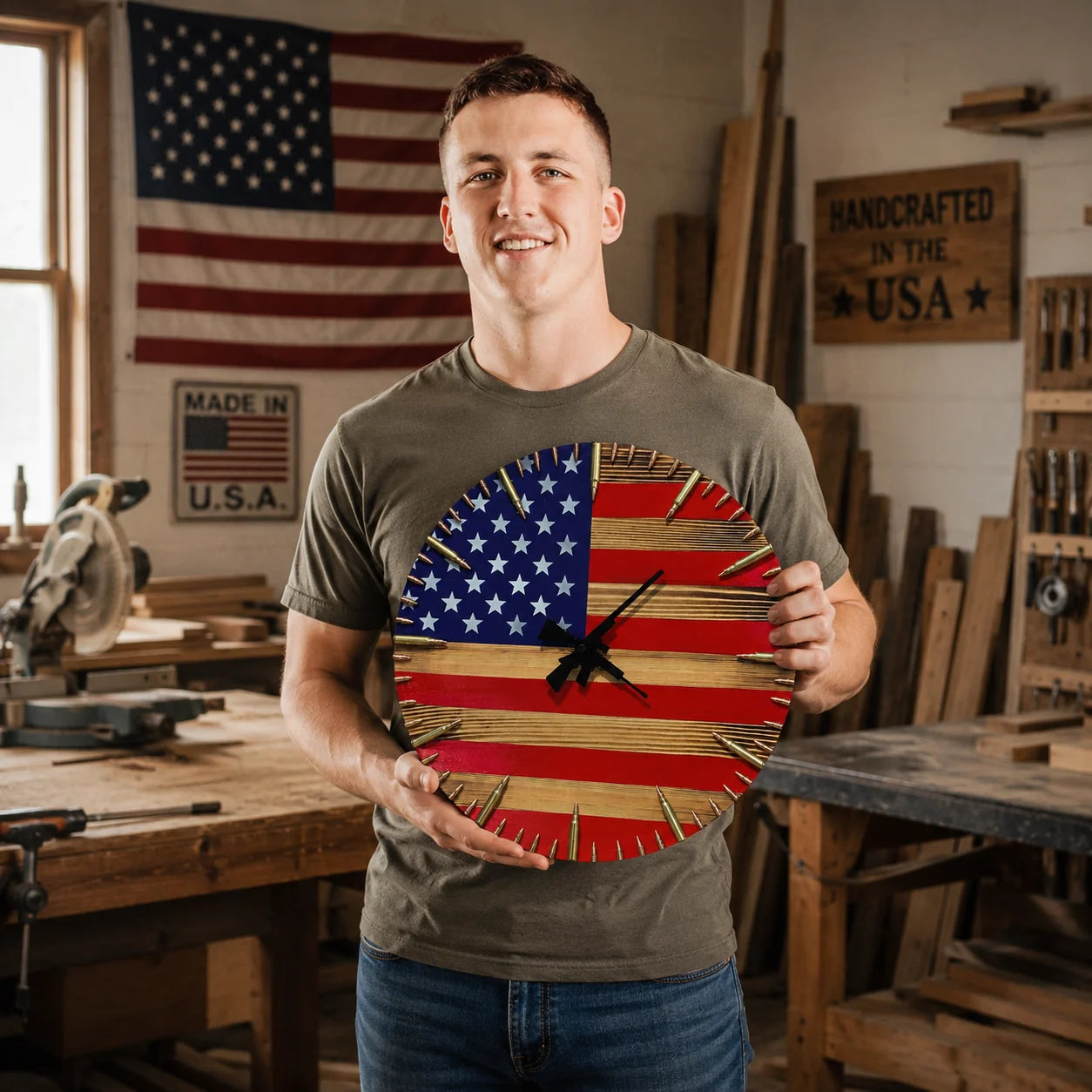🔥100% Handmade America 250™ Heritage Clock