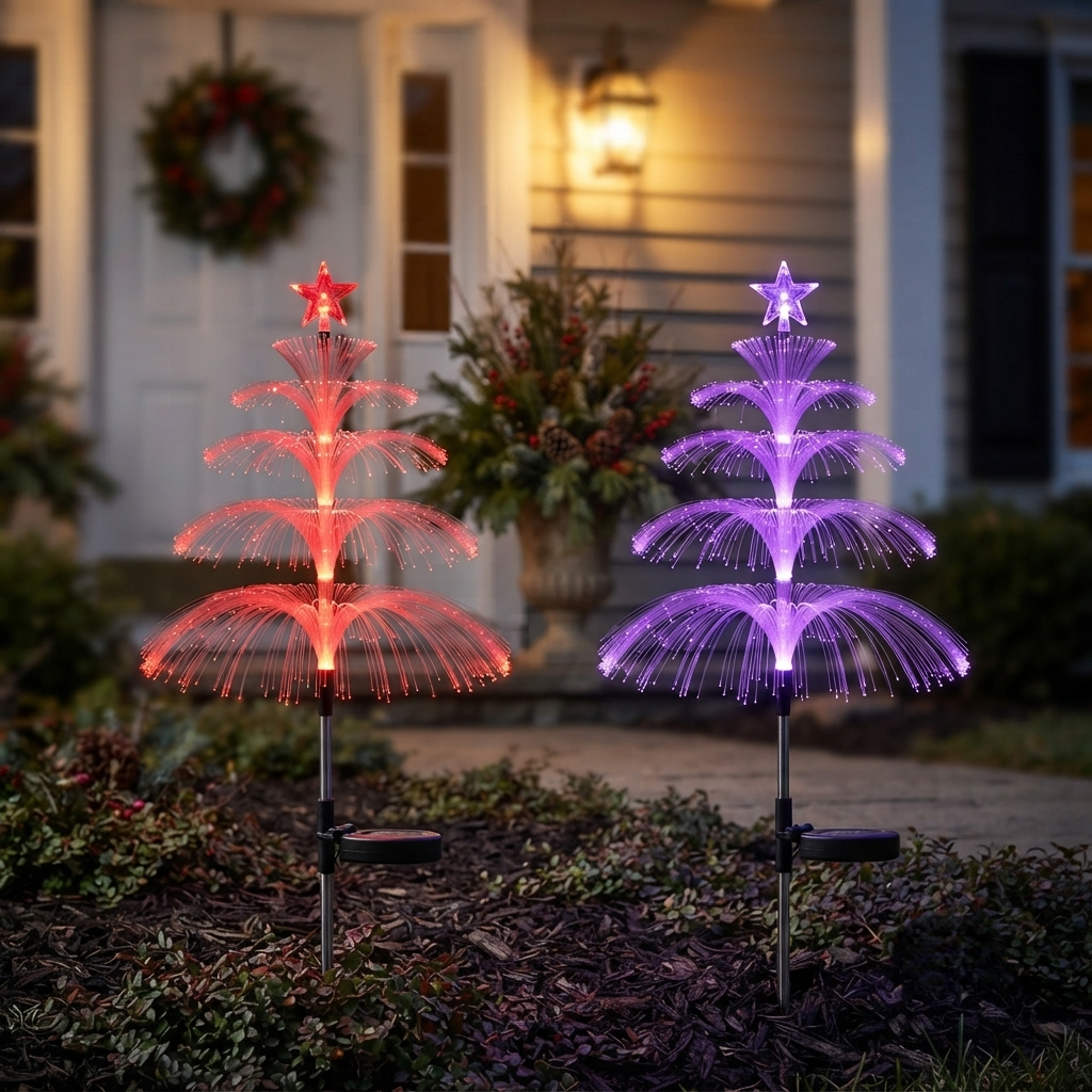Seven Colors Gradient Solar Christmas Tree Lights