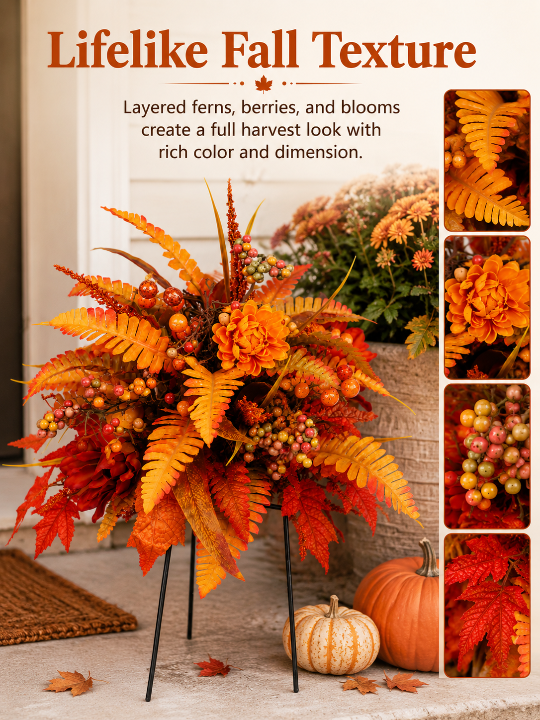 💥BUY 1 GET 1 FREE (2 PCS)🔥🍂Autumn Harvest Floral Garden Stake Arrangement