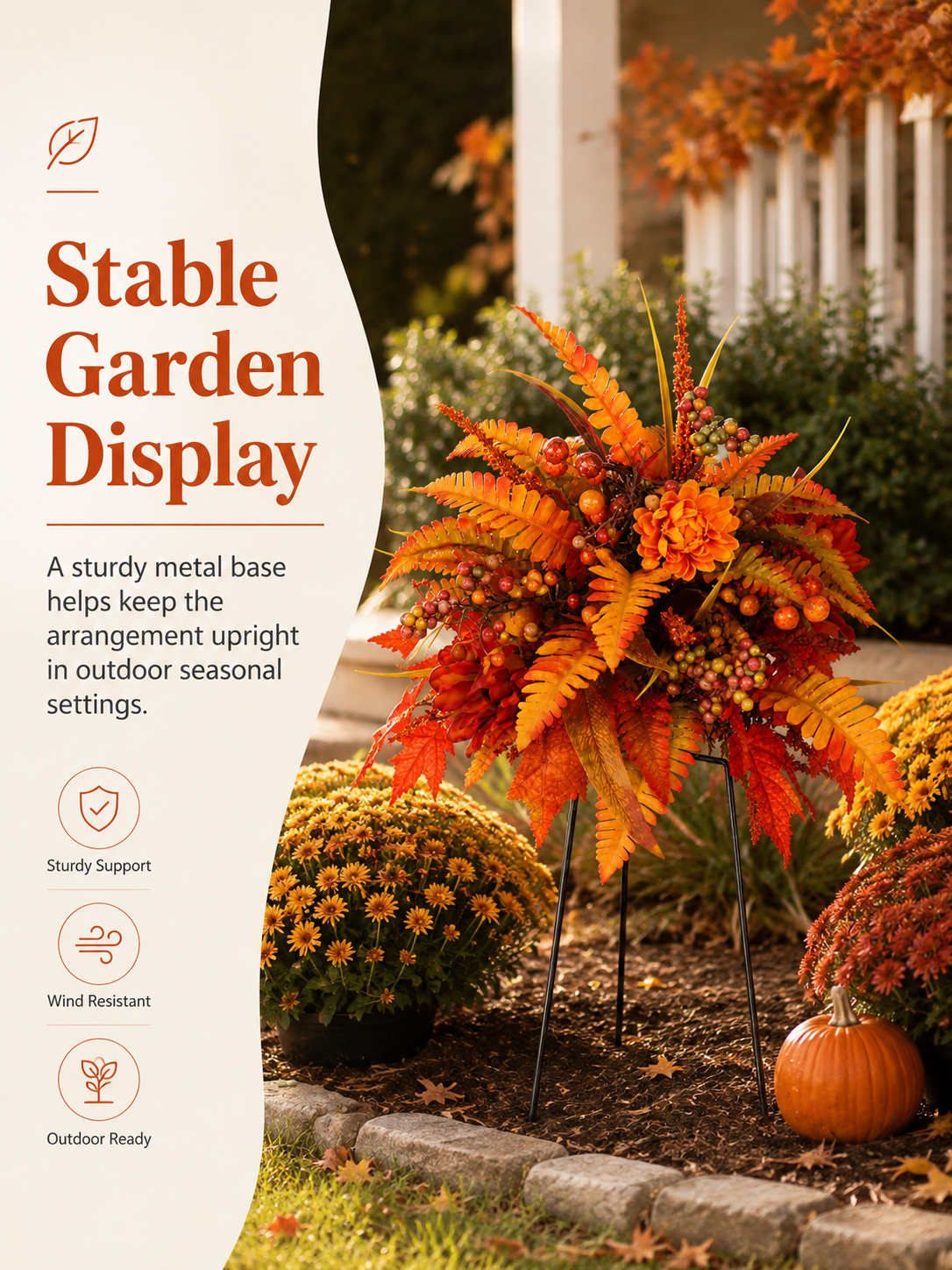 💥BUY 1 GET 1 FREE (2 PCS)🔥🍂Autumn Harvest Floral Garden Stake Arrangement