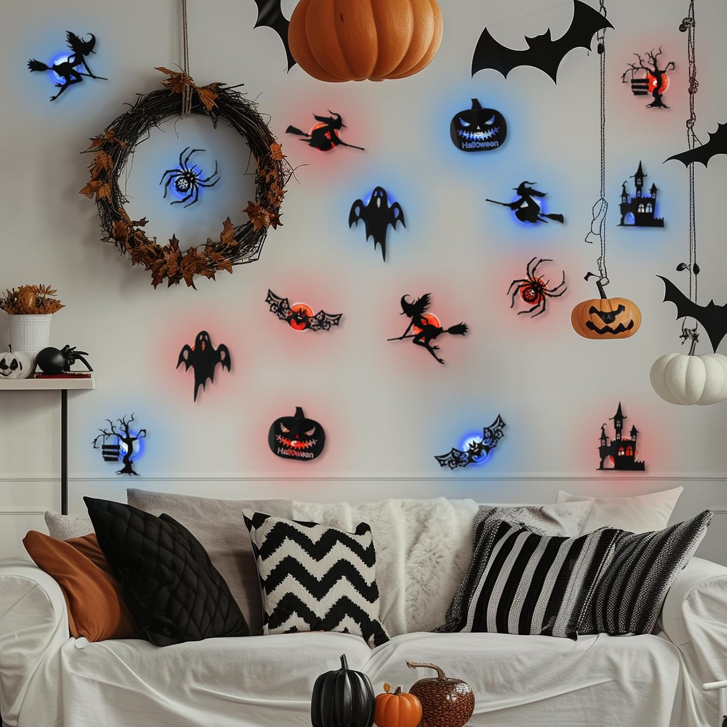 🥳2026 HOT SALE🎃 50% OFF!  Halloween LED Silhouette Wall Light Stickers🌙✨