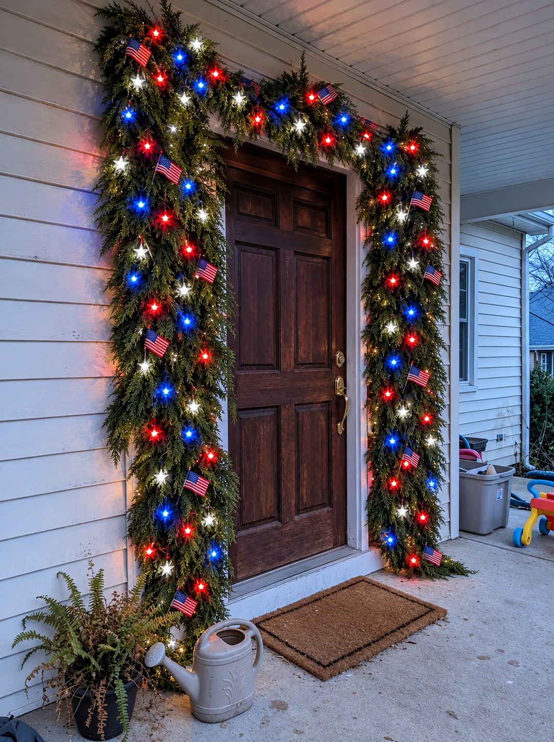 🇺🇸🏆5K+ people purchased it in the past week.🎄 Pre-lit Christmas Cedar Garland