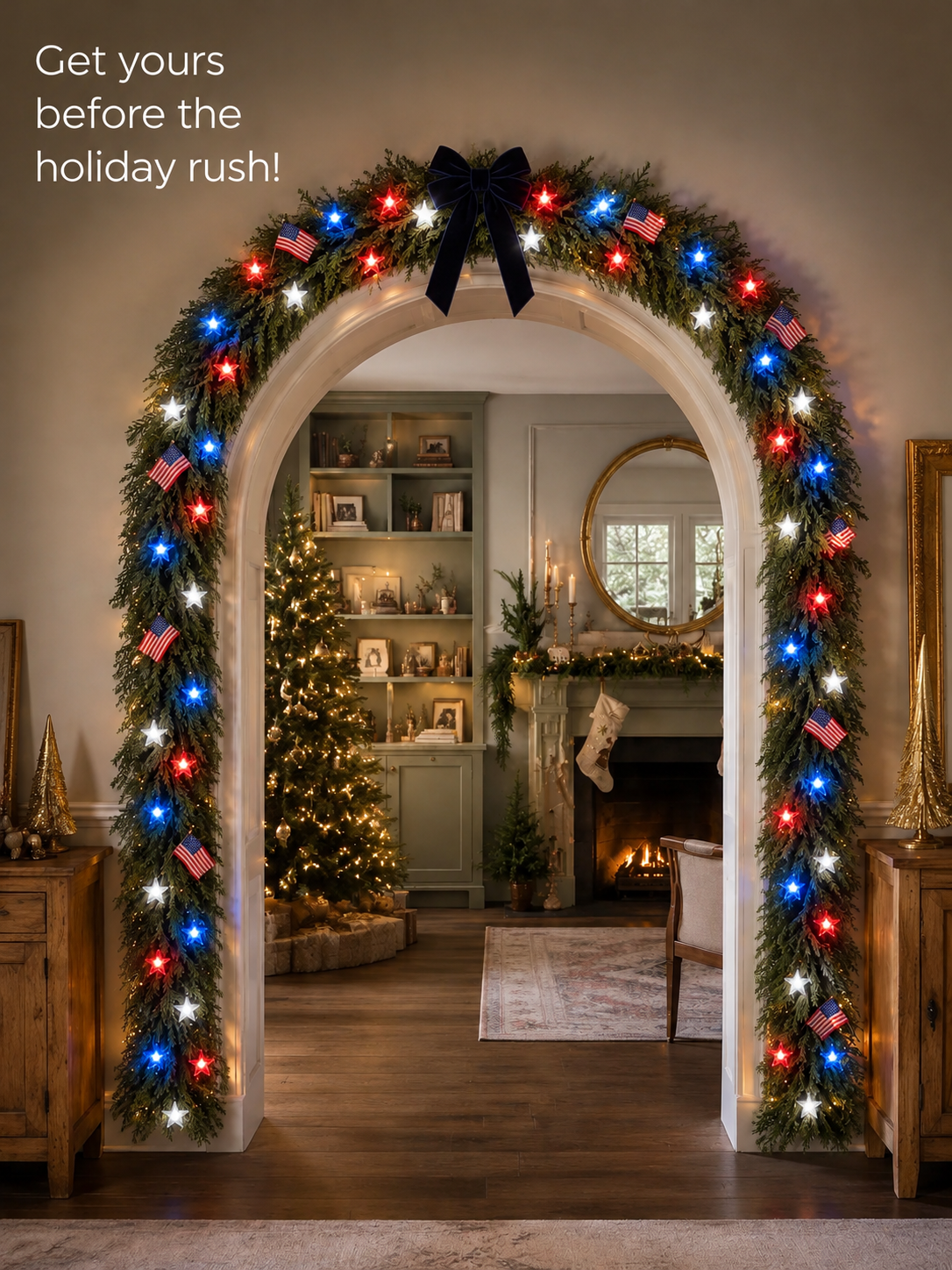 🇺🇸🏆5K+ people purchased it in the past week.🎄 Pre-lit Christmas Cedar Garland
