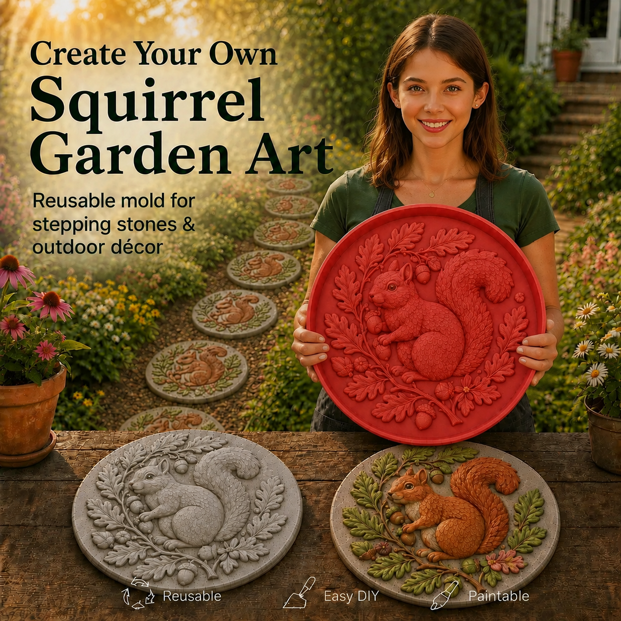 💥 LAST DAY 49% OFF - Reusable Animal-Themed Garden Art Mold – Bring Nature to Life in Your Garden (Official Authentic Product)