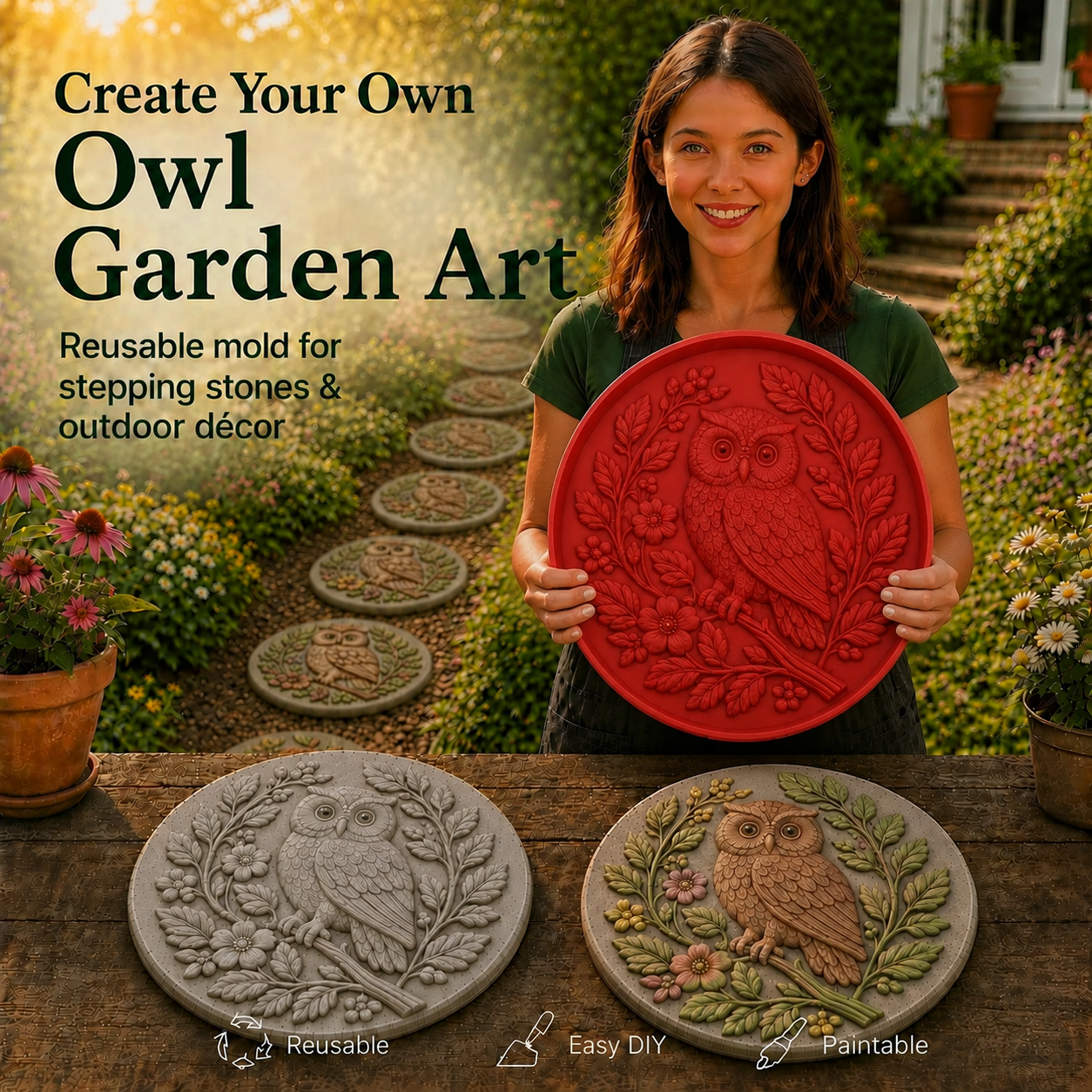 💥 LAST DAY 49% OFF - Reusable Animal-Themed Garden Art Mold – Bring Nature to Life in Your Garden (Official Authentic Product)