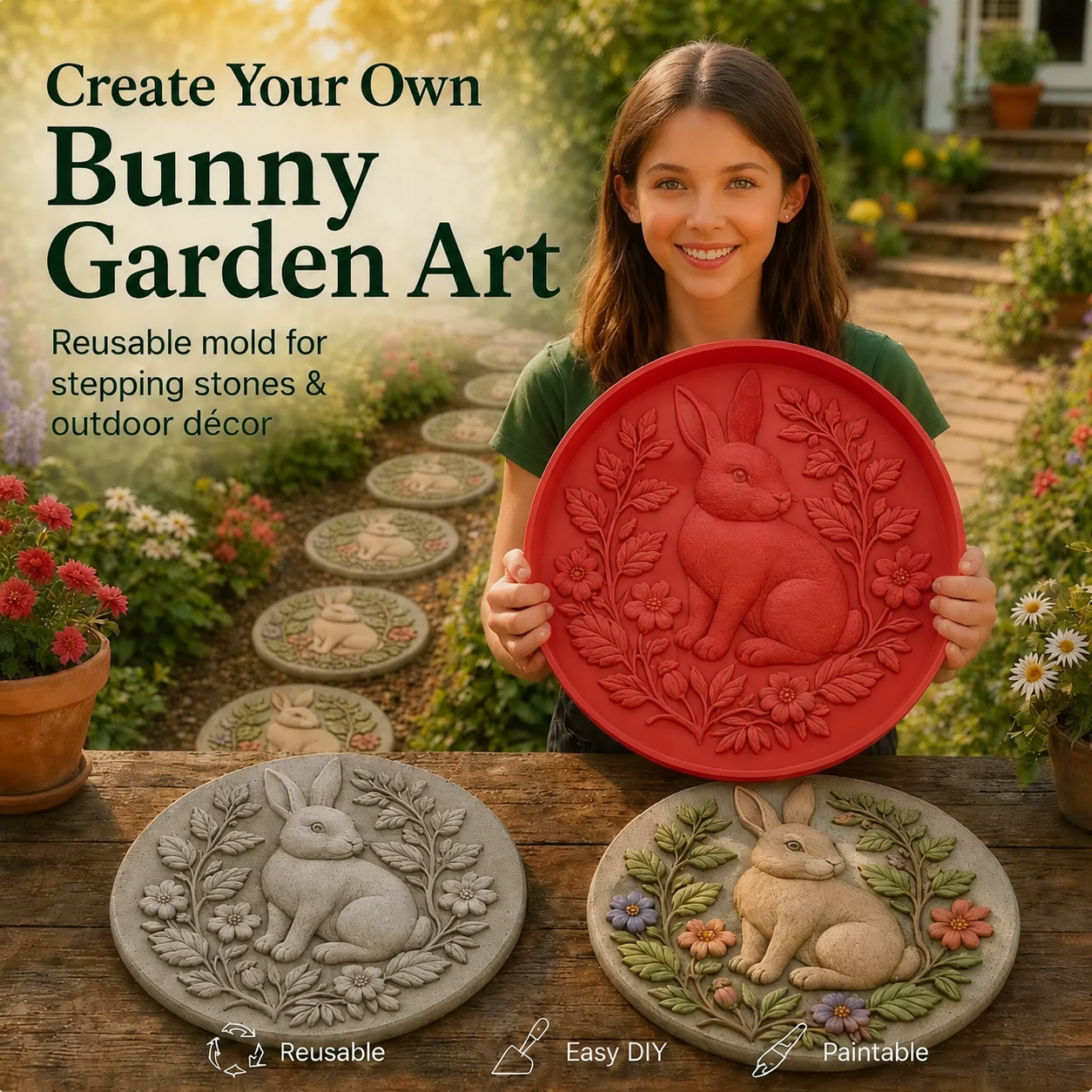💥 LAST DAY 49% OFF - Reusable Animal-Themed Garden Art Mold – Bring Nature to Life in Your Garden (Official Authentic Product)