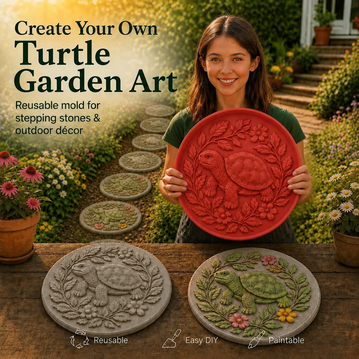 💥 LAST DAY 49% OFF - Reusable Animal-Themed Garden Art Mold – Bring Nature to Life in Your Garden (Official Authentic Product)