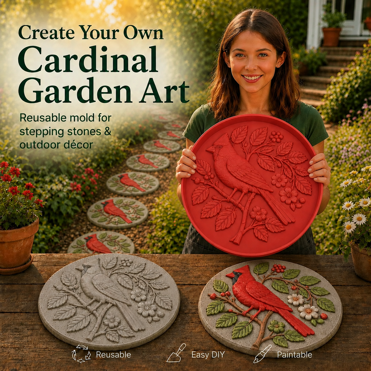 💥 LAST DAY 49% OFF - Reusable Animal-Themed Garden Art Mold – Bring Nature to Life in Your Garden （Official Authentic Product）