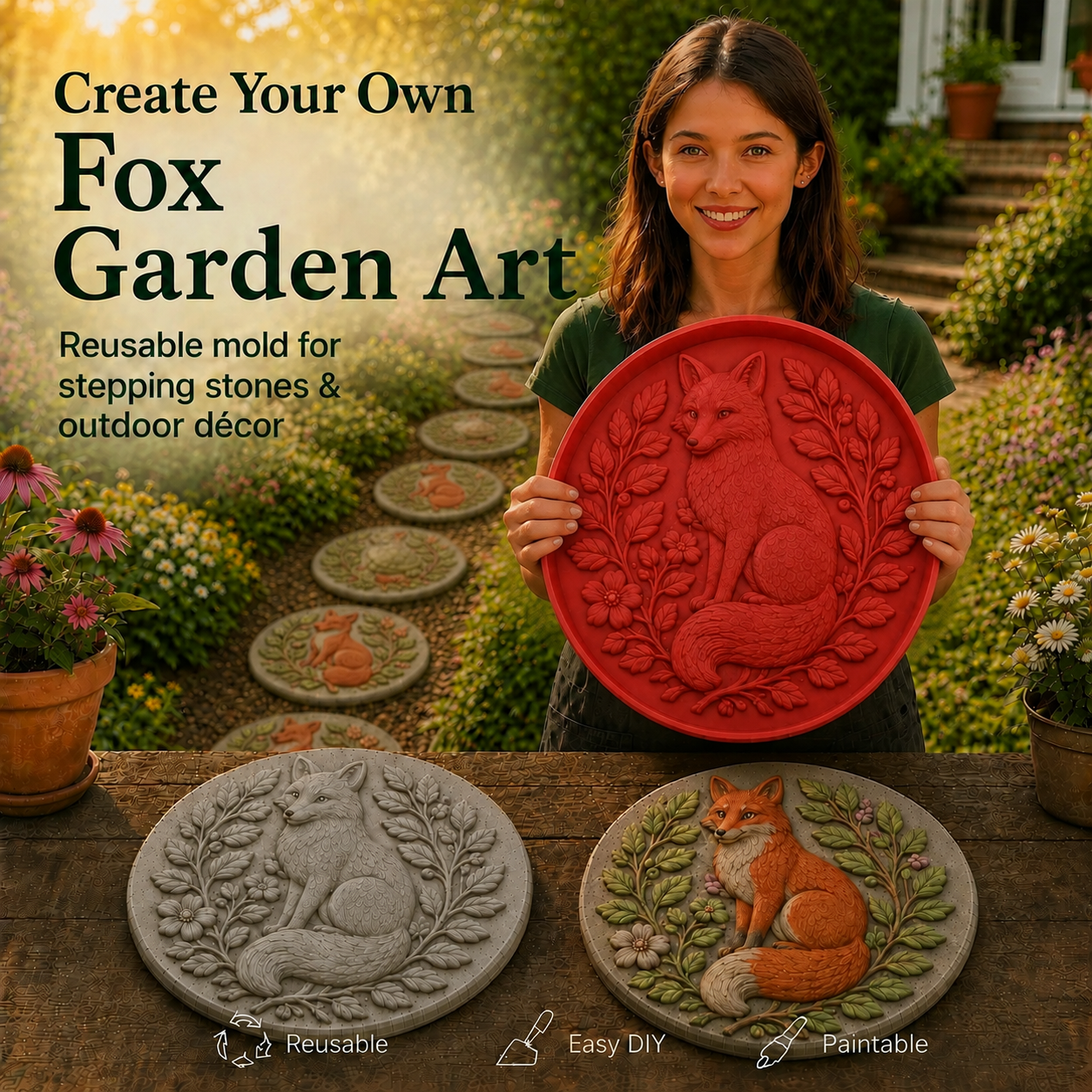 💥 LAST DAY 49% OFF - Reusable Animal-Themed Garden Art Mold – Bring Nature to Life in Your Garden (Official Authentic Product)