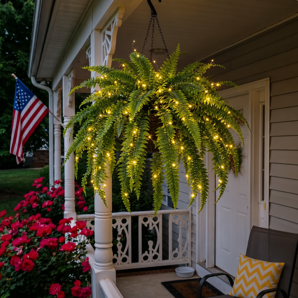 🔥BUY 1 GET 1 FREE (2 PCS) 💛Glowing Boston Ferns with Lights – 🌿 Zero Watering, Zero Maintenance