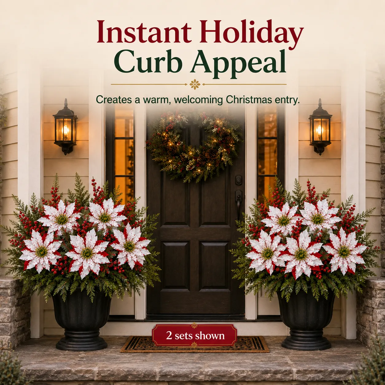 ❀Last Day 50% OFF🔥Christmas Poinsettia Planter Inserts