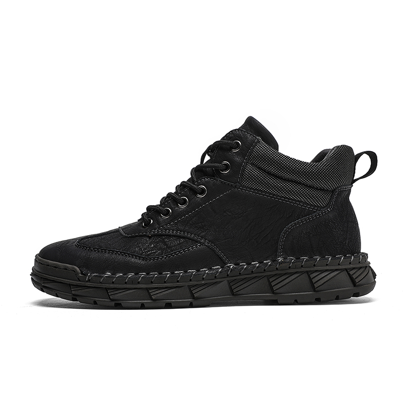 ⏰LAST DAY-70% OFF🛒Men’s Outdoor Leather Boots – -, Arch Support, Lightweight and Non-Slip for Walking & Driving