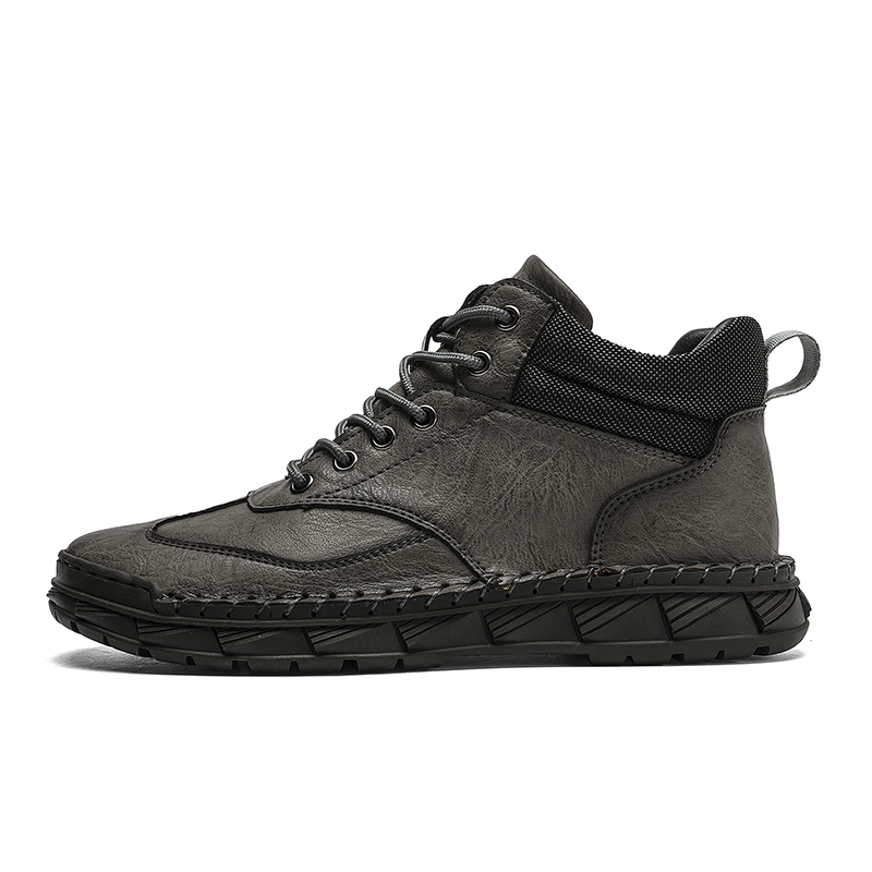 ⏰LAST DAY-70% OFF🛒Men’s Outdoor Leather Boots – -, Arch Support, Lightweight and Non-Slip for Walking & Driving