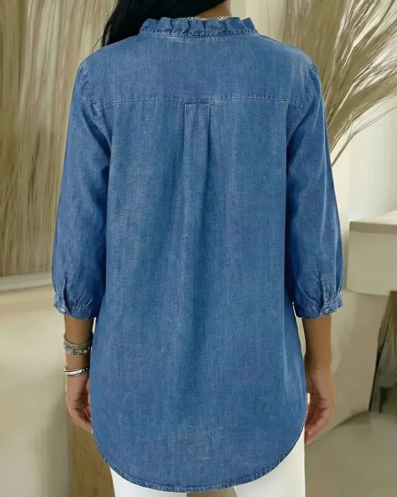 Elvari – Elegancka bluzka z falbanami