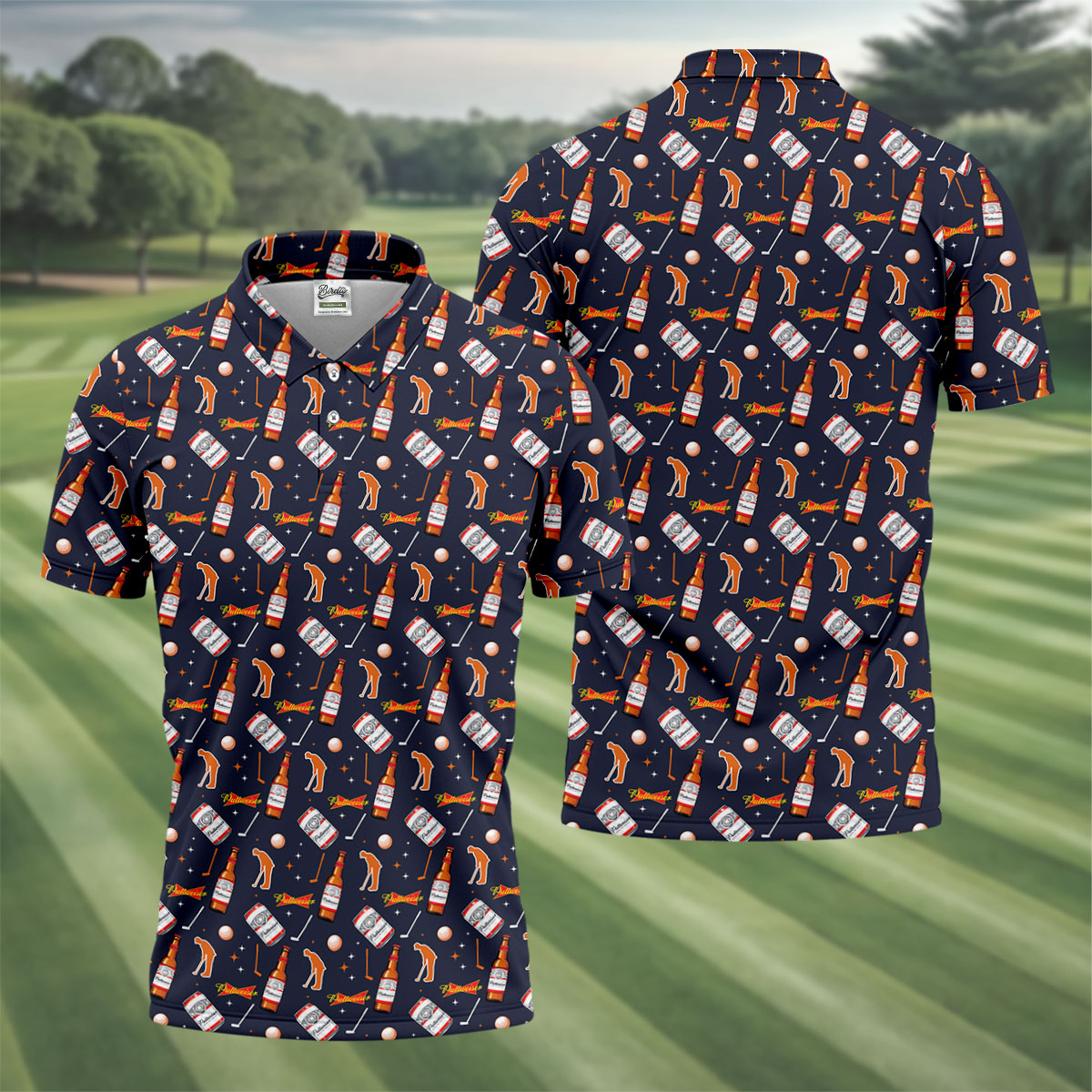 Puttweiser King Of Drive Golf And Beer Funny Golf Shirt, Retro Golf Shirt, Golf Shirts For Men