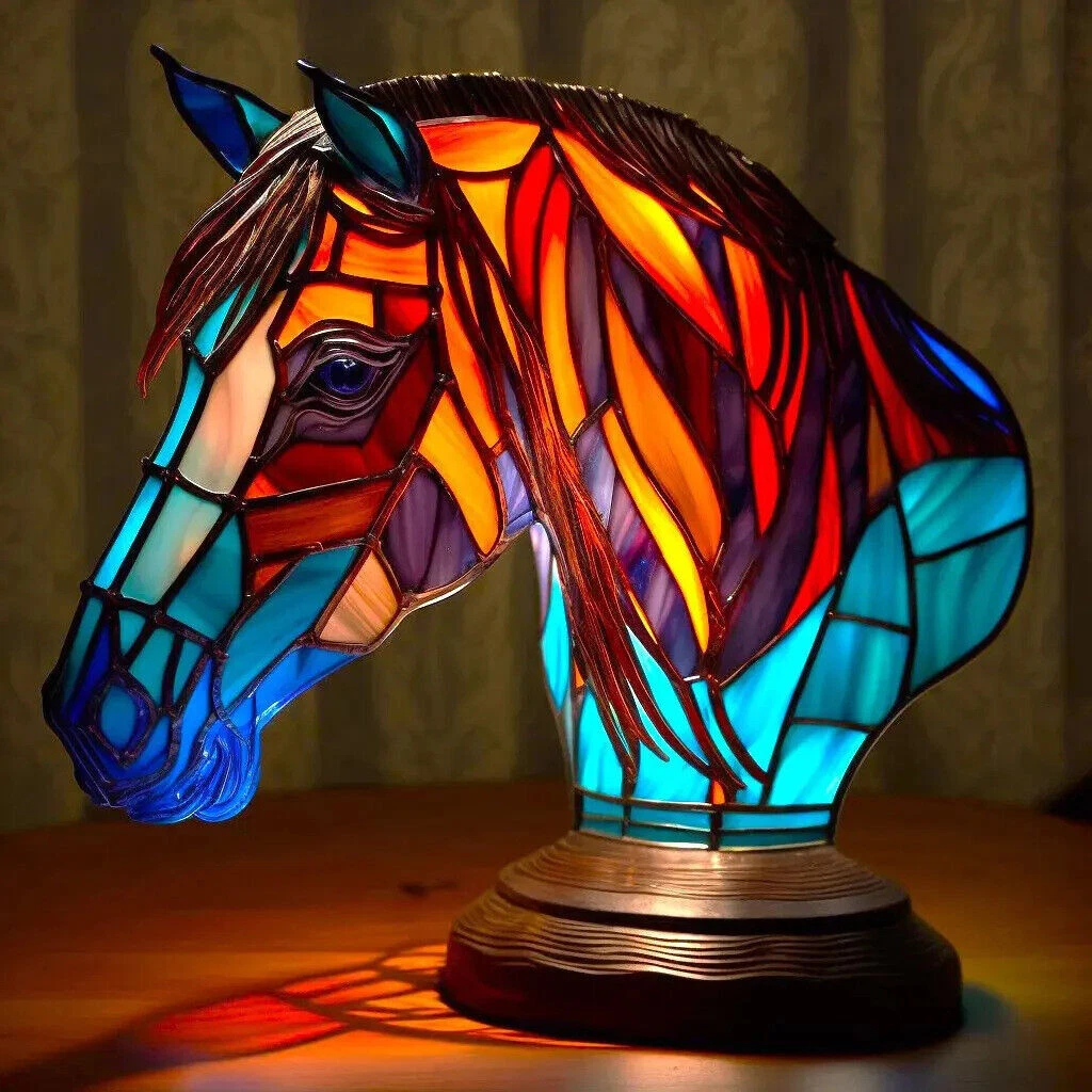 Animal Table Stained Night Surfaces Retro Desk Lights Lamp Decoration Xmas  Gift