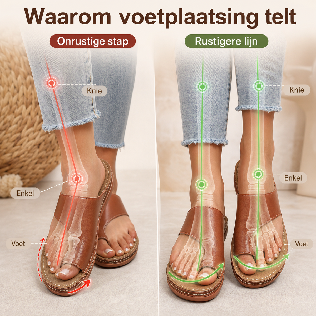 4NL0717002 verkeerde voetplaatsing invloed op voet enkel knie en beenlijn