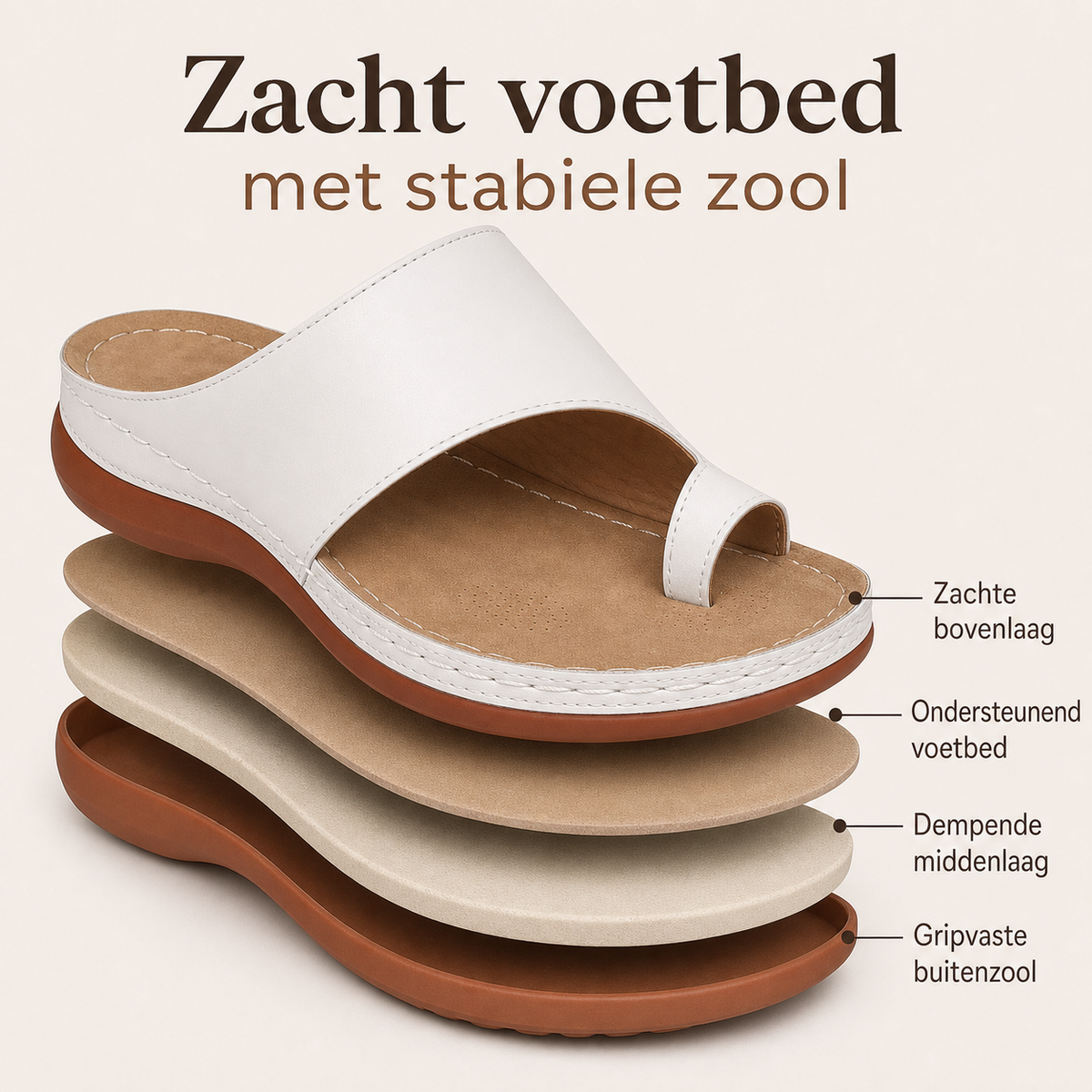4NL0717002 soft cork voetbed zoolopbouw demping antislip